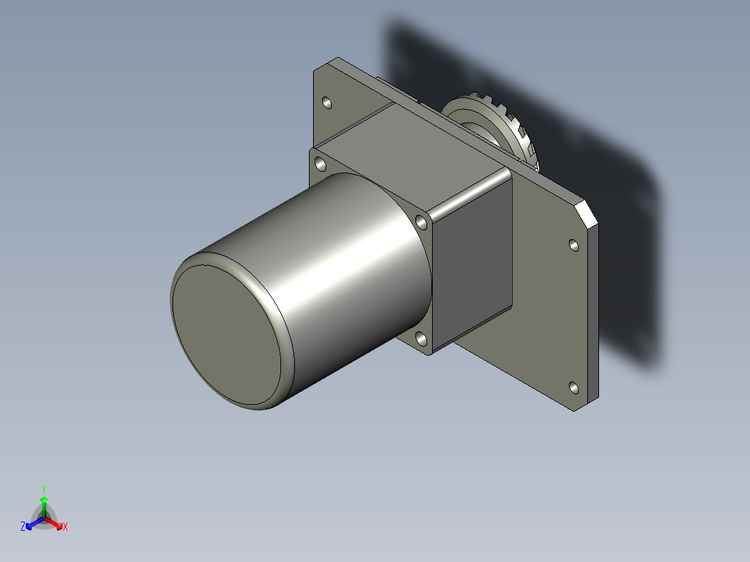 NGB8LSZ118003-11-04-00A滚轮电机组件正等轴测图