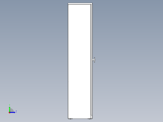 钣金文件储物柜设计左视缩略图
