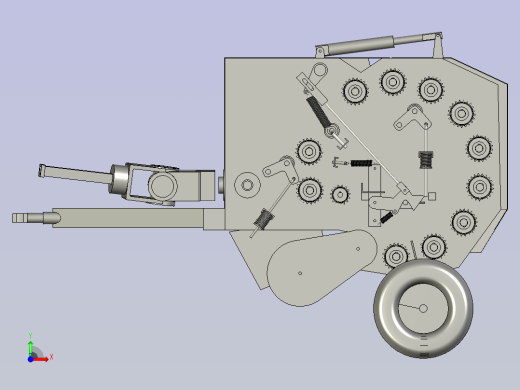 青贮玉米圆形压缩打捆机前视缩略图