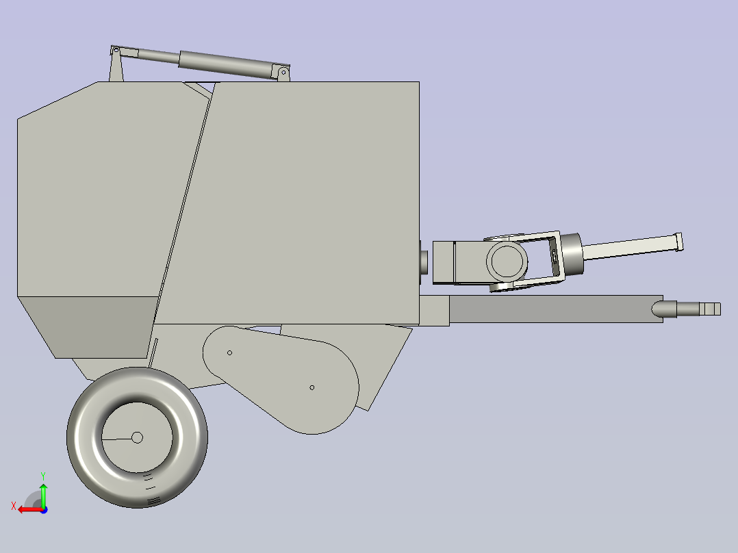 青贮玉米圆形压缩打捆机后视图