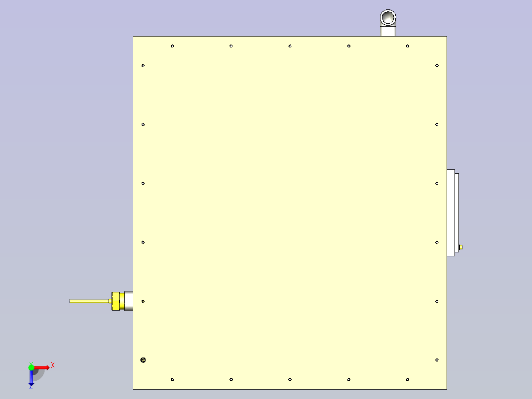 一款水面检视窗3D图模型俯视图
