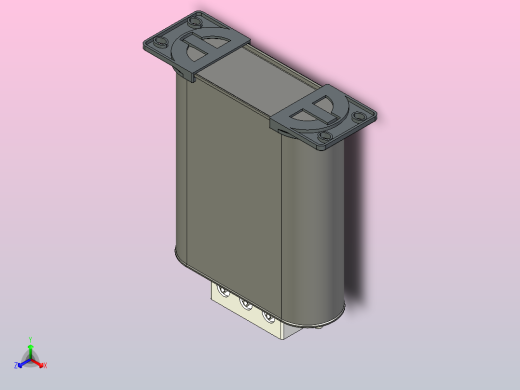 BKMJ(0.4～0.48)-12～16kvar-3自愈式低电压并联电容器三维模型202202