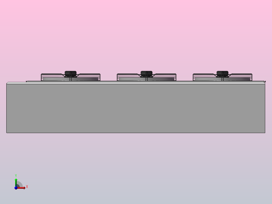六风扇的机箱排风系统前视图