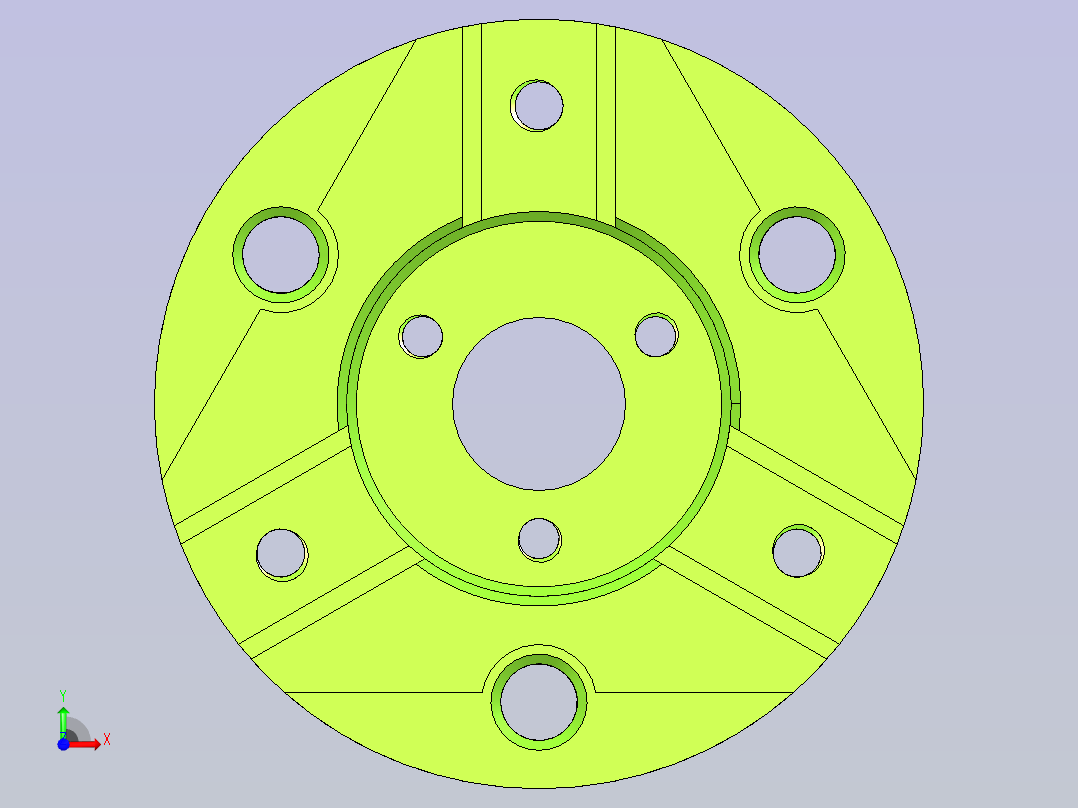 带尺寸的3D工具部件前视图