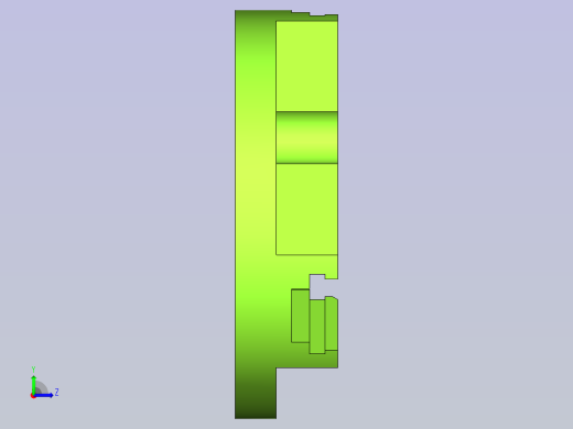 带尺寸的3D工具部件左视缩略图
