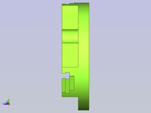 带尺寸的3D工具部件右视缩略图