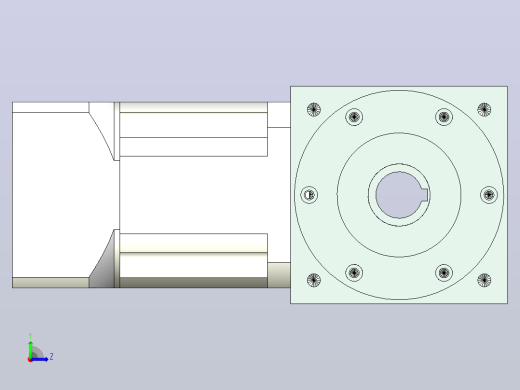 PW140双孔 PLX120-L2 24-95-115-M6转向器PW140 双孔输出 带120直齿减速机左视缩略图