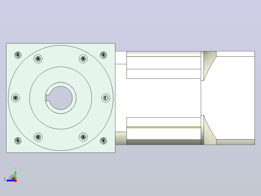 PW140双孔 PLX120-L2 24-95-115-M6转向器PW140 双孔输出 带120直齿减速机右视缩略图