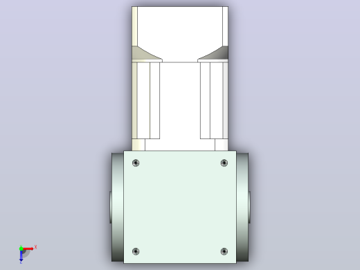 PW140双孔 PLX120-L2 24-95-115-M6转向器PW140 双孔输出 带120直齿减速机俯视缩略图