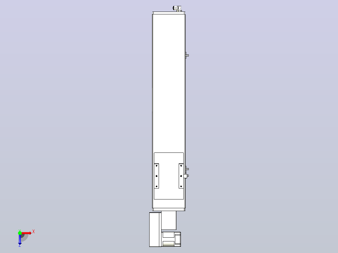 MCB14无尘皮带滑台[MCB14-L40-500-L-P20-C3]俯视图