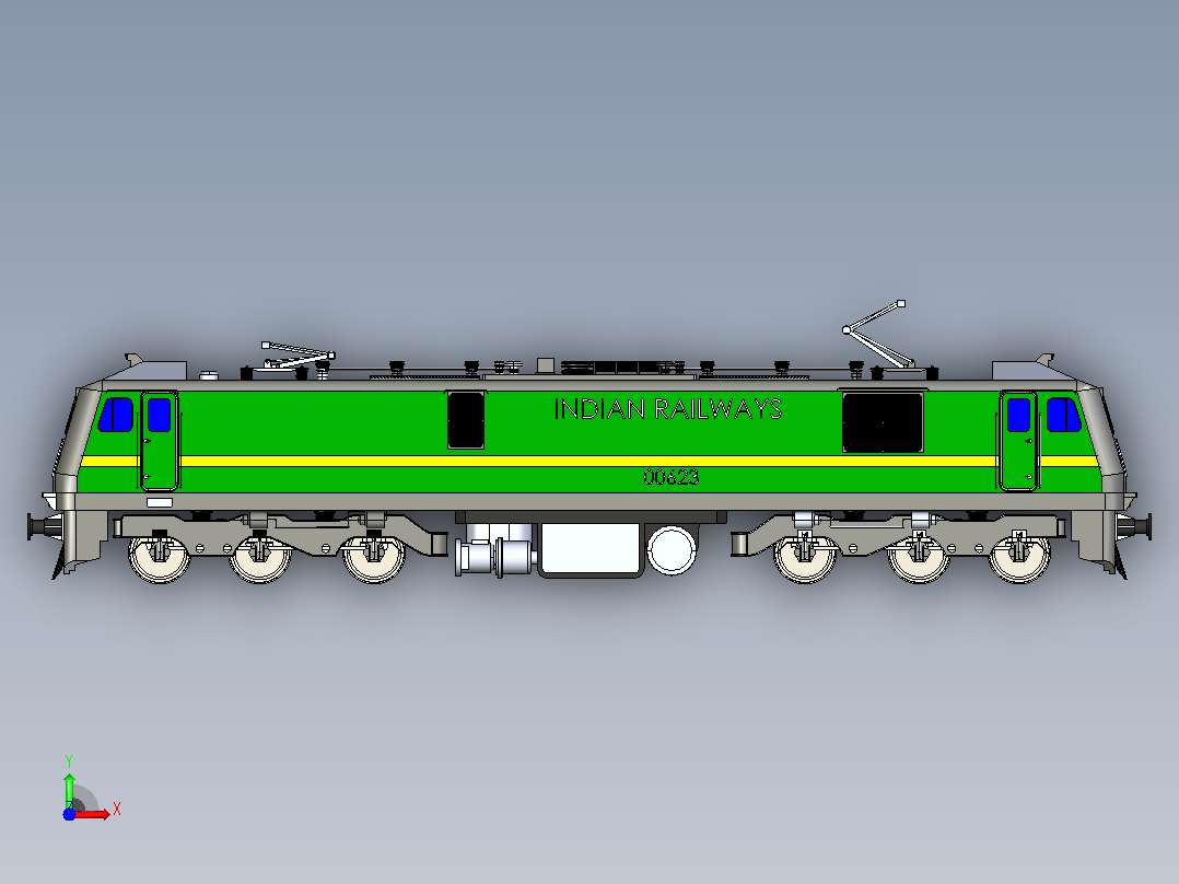 WAG-9印度铁路机车前视图