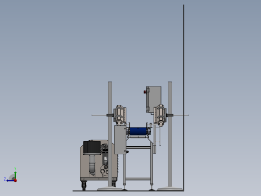 干燥系统组件3D图纸 Solidworks设计右视缩略图