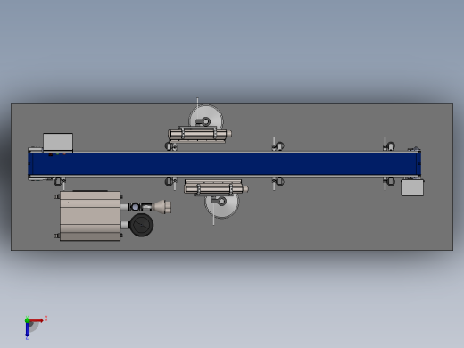 干燥系统组件3D图纸 Solidworks设计俯视缩略图
