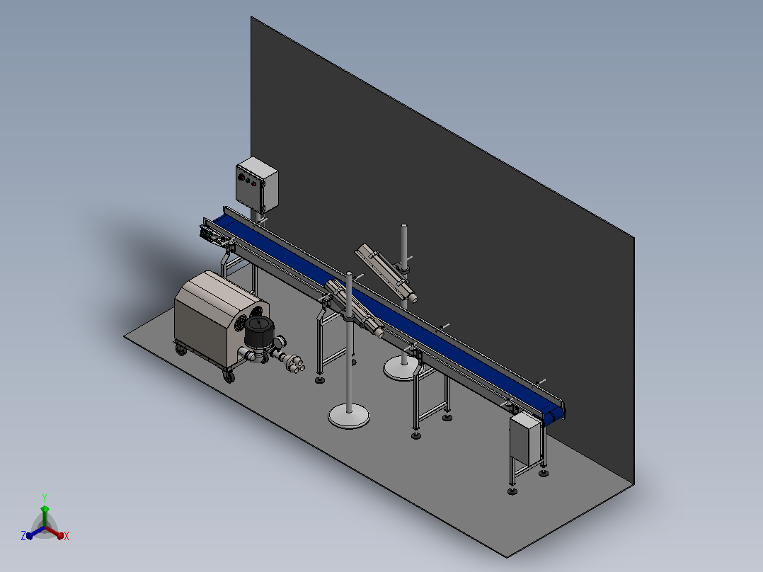 干燥系统组件3D图纸 Solidworks设计正等轴测图