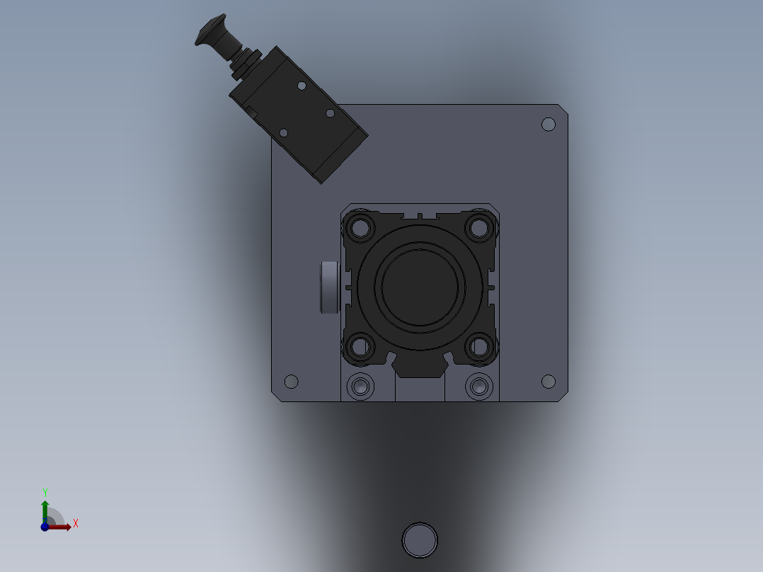 喷气管组件封压盖工装前视图
