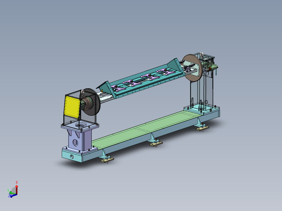 头尾式单轴变位机 3D图 机械设计自动化3D模型参考文件文件素材