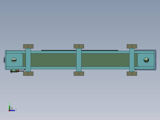 头尾式单轴变位机 3D图 机械设计自动化3D模型参考文件文件素材左视缩略图