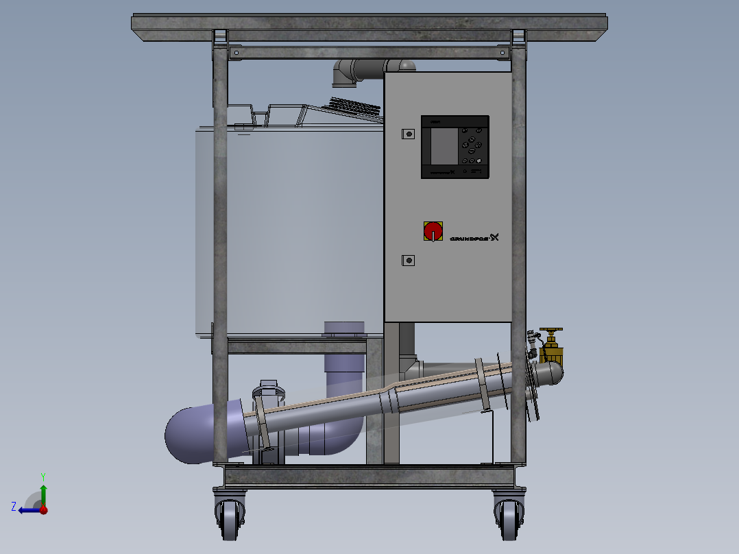 移动显示单元右视图