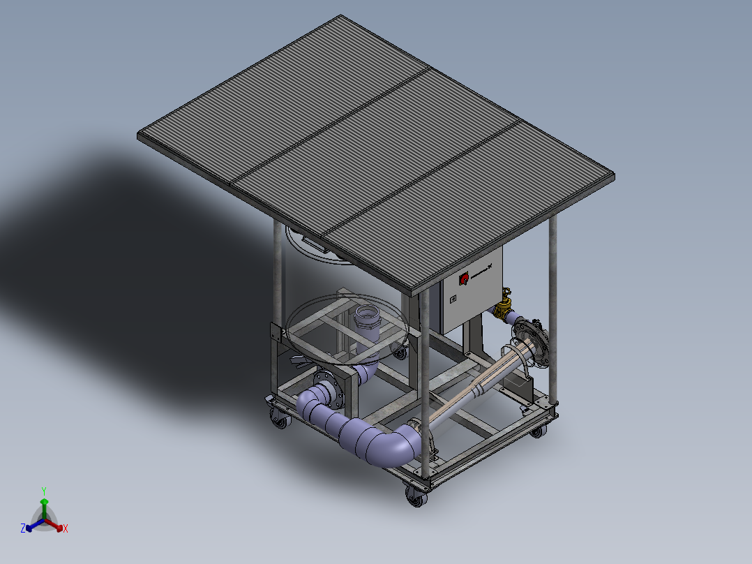移动显示单元正等轴测图