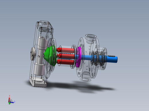 斜坡式柱塞泵3d图纸液压柱塞泵+仿真+CAD图纸CCY14柱塞泵3d模型