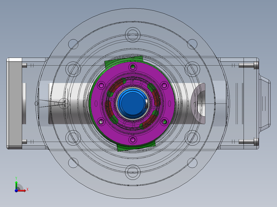 斜坡式柱塞泵3d图纸液压柱塞泵+仿真+CAD图纸CCY14柱塞泵3d模型前视图
