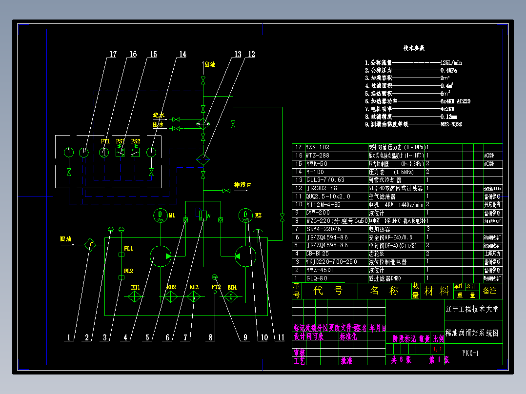 稀油润滑液压系统设计