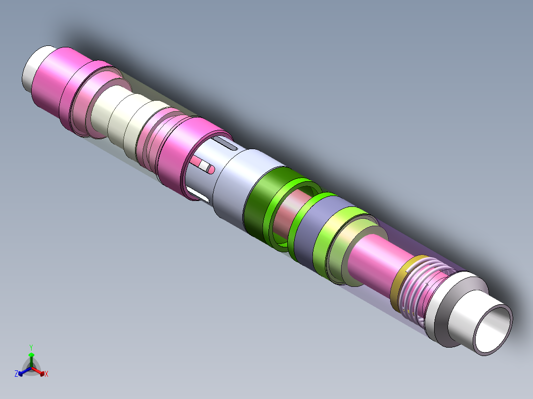注水封隔器设计图正等轴测图