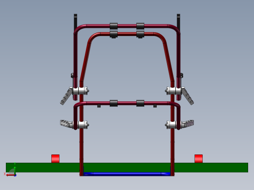 轿车用自行车固定架设计3D图纸 自行车固定车架CAD图纸三维模型后视缩略图