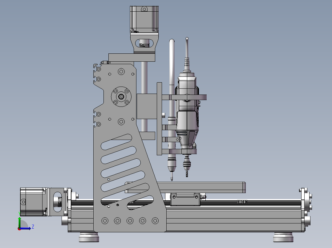 379数控雕刻机左视图