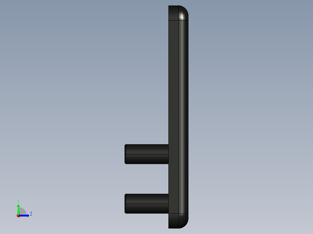 型材-BR 45X45 END CAP FOR SLIDING DOOR PROFILE 3842242404左视图