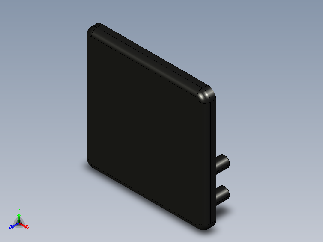 型材-BR 45X45 END CAP FOR SLIDING DOOR PROFILE 3842242404正等轴测图