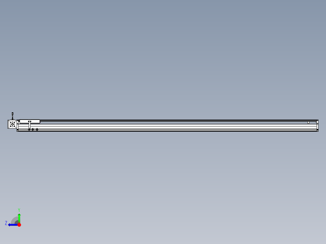 东锦同步带传动-直线滑台模组DH210B-L150-S2800-BL-P750W-C3右视图