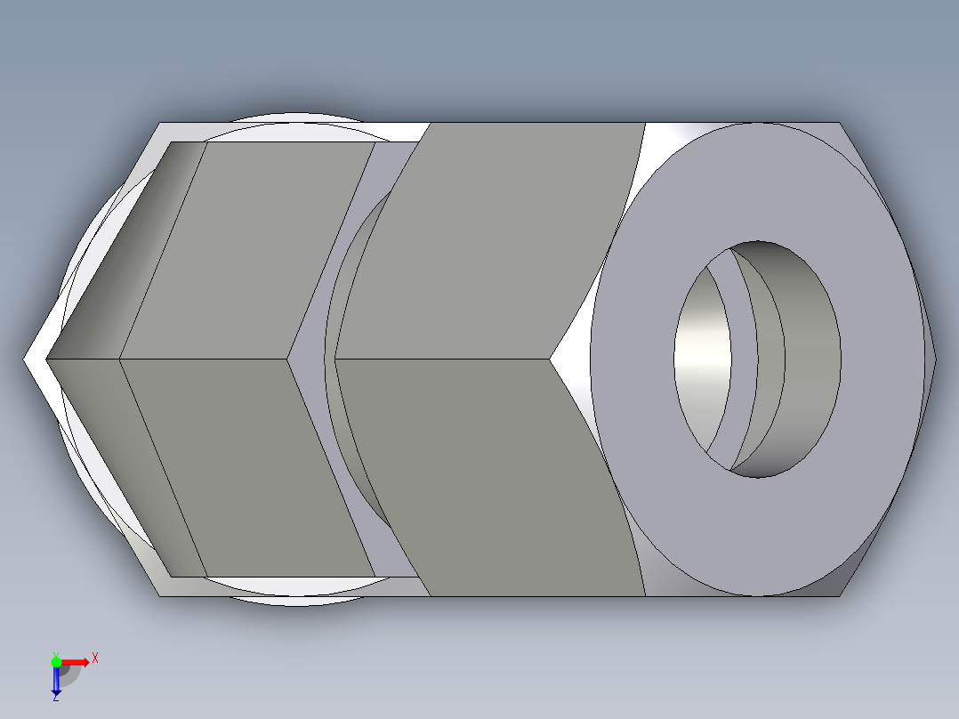卡套式工业通用硬管接头EO_Adjustable_locknut_45_deg_elbow_VEE12SMORCF俯视图