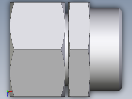 卡套式工业通用硬管接头EO_Distance_piece_adapter_DA28LOMDCF俯视缩略图