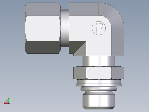 卡套式工业通用硬管接头EO_Adjustable_Locknut_elbow_WEE10LMORCF后视缩略图