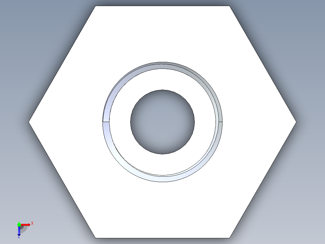 聚氯乙烯配件18-Sch80_ReducerBushing_MPTxFPT_839-072_0.5in x 0.25in俯视图