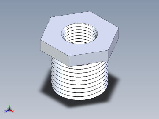 聚氯乙烯配件18-Sch80_ReducerBushing_MPTxFPT_839-072_0.5in x 0.25in正等轴测缩略图