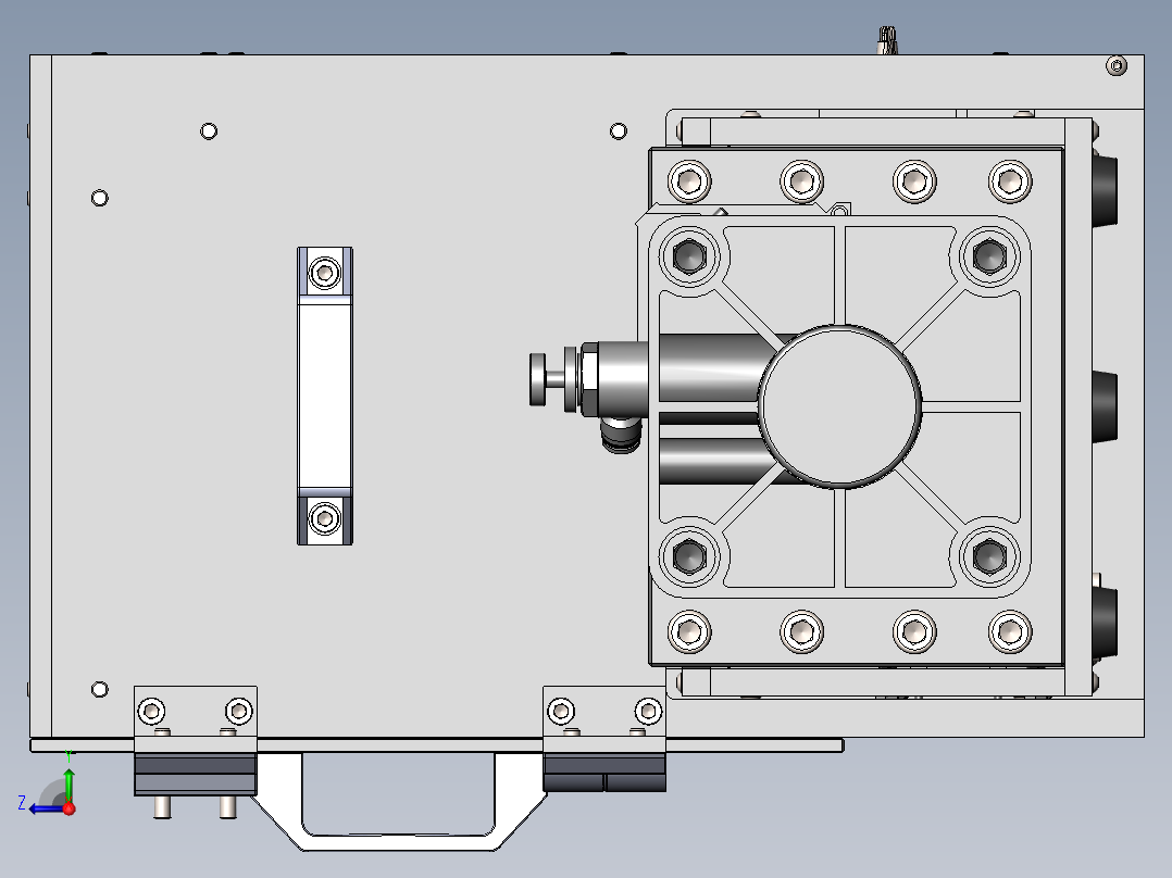 Vertical–组立Push-nut与GEAR_WORM二合一治具-F右视图