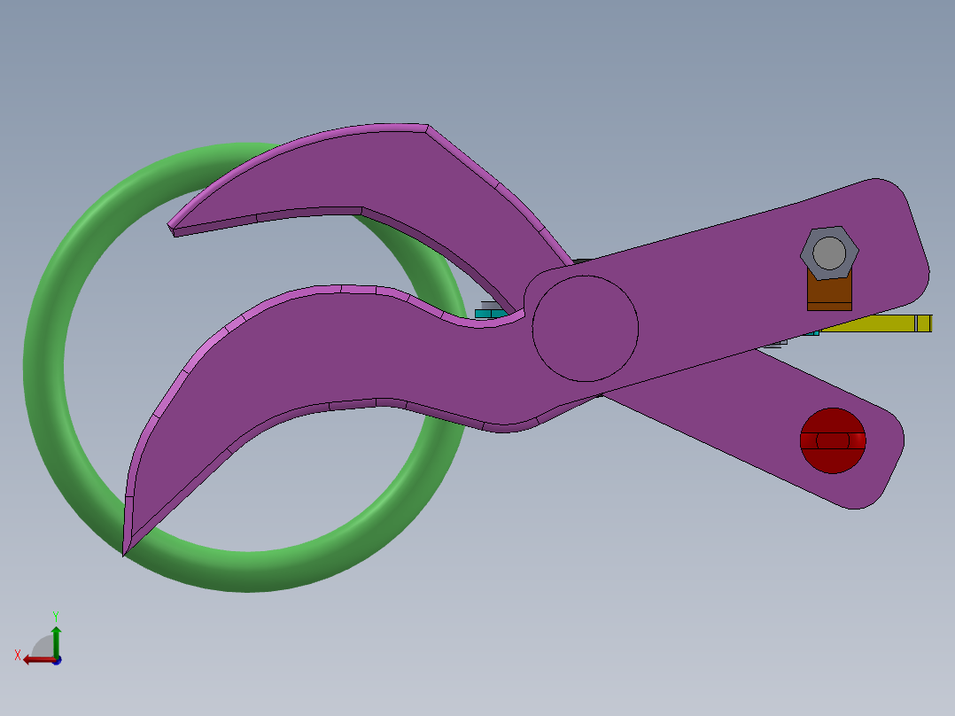 手持式水果采摘装置SW三维后视图