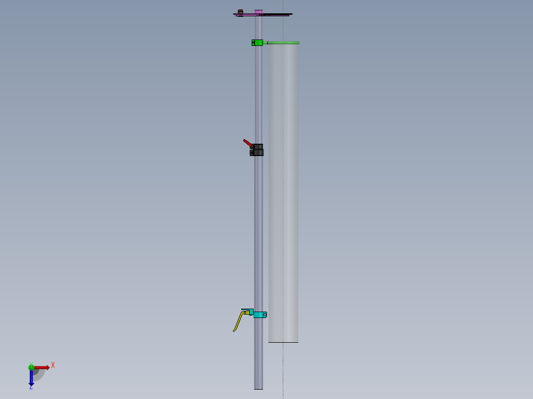 手持式水果采摘装置SW三维俯视图