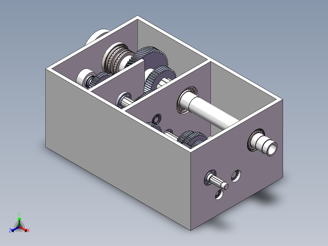 CA6140车床主轴箱模型图设计三维+二维+说明书正等轴测图