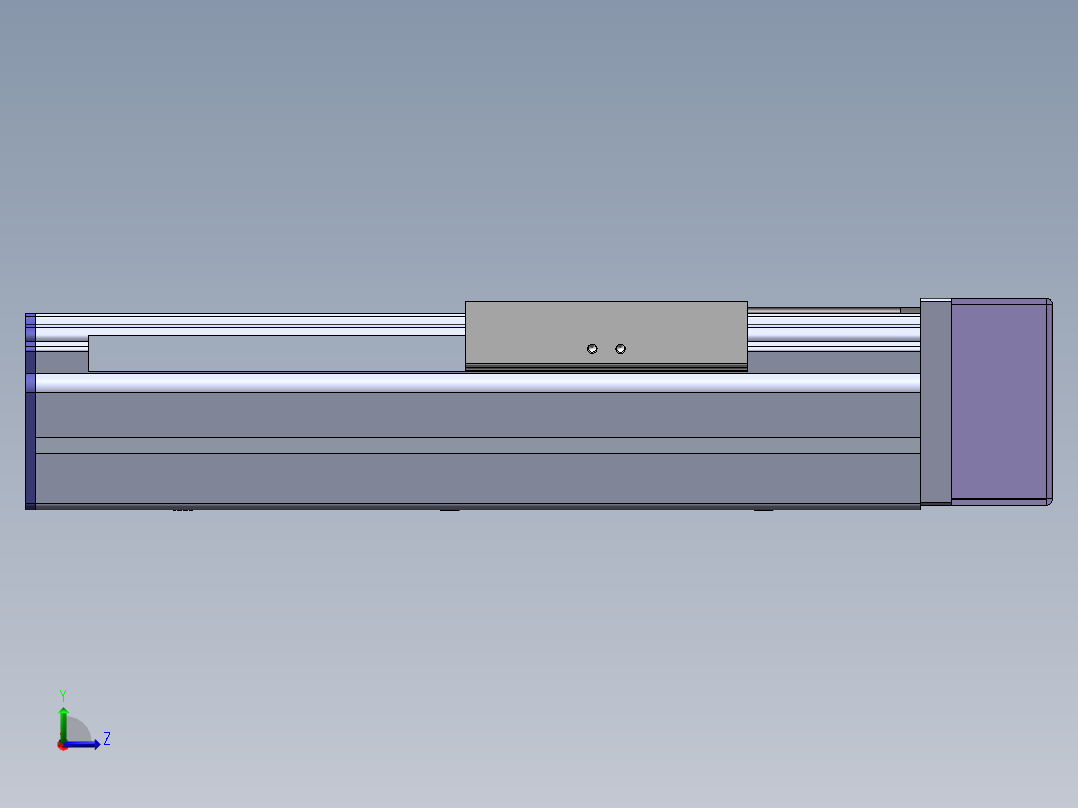 电动滑台模组SDM左折模型左视图