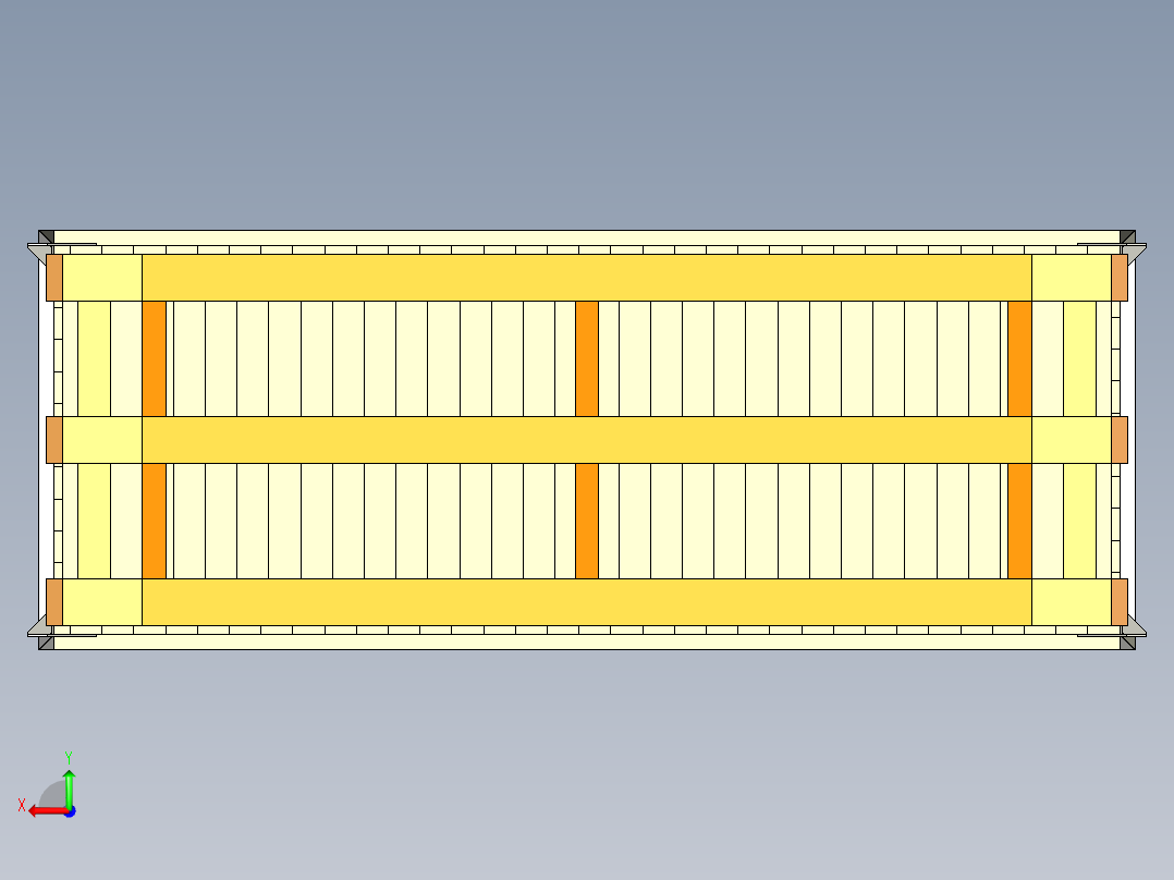 木板包装箱木箱2后视图