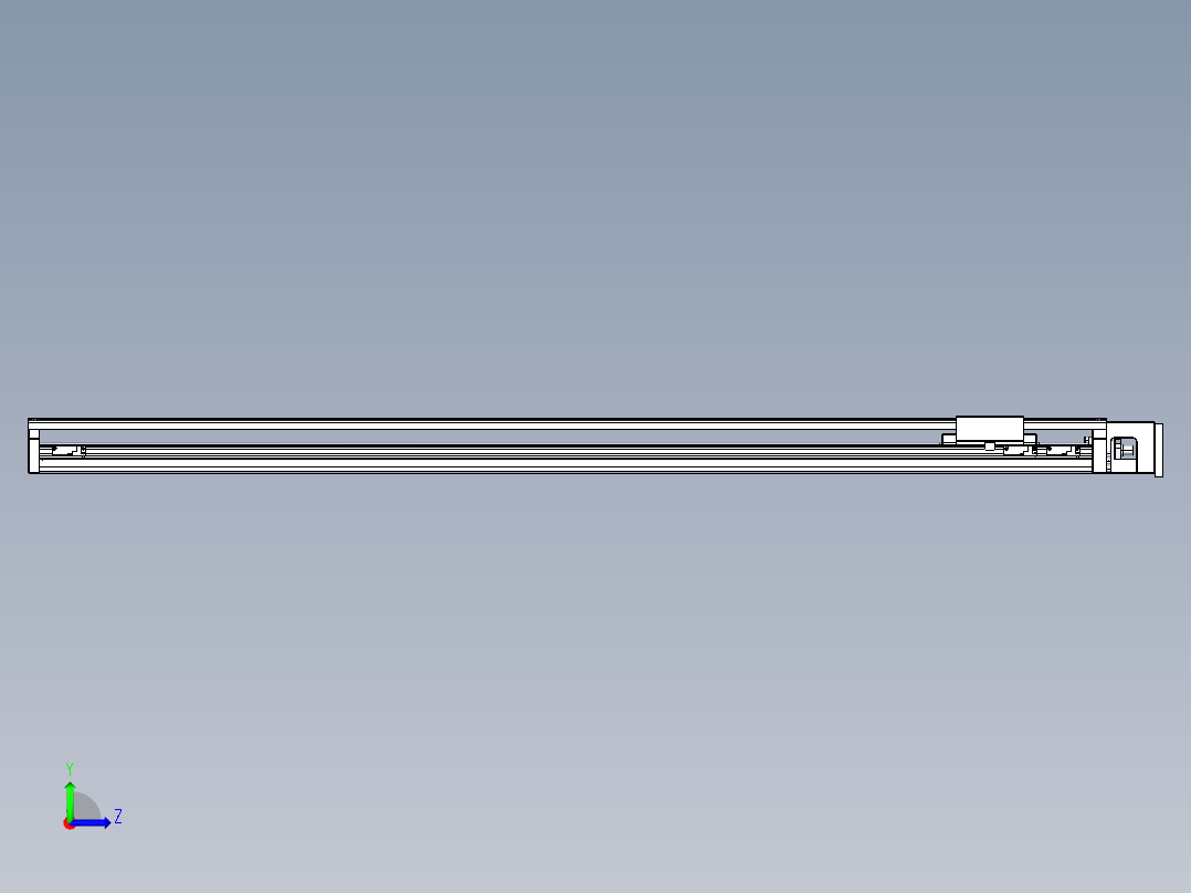 TPA-KNR-130E-2525C-L1500A1-M-BJ86-N3线性模块铝制底座左视图
