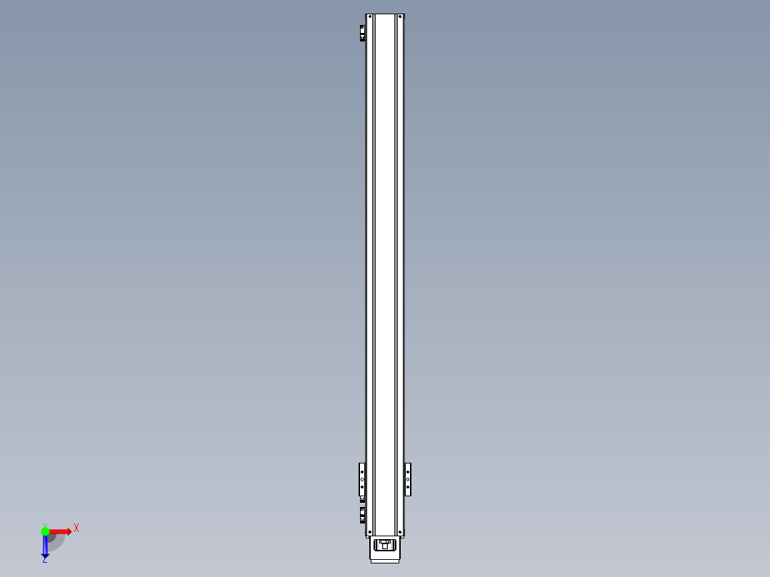 TPA-KNR-130E-2525C-L1500A1-M-BJ86-N3线性模块铝制底座俯视图
