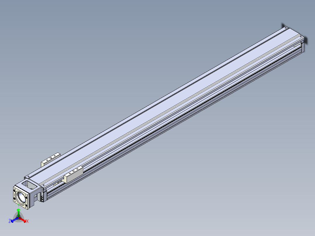 TPA-KNR-130E-2525C-L1500A1-M-BJ86-N3线性模块铝制底座正等轴测图