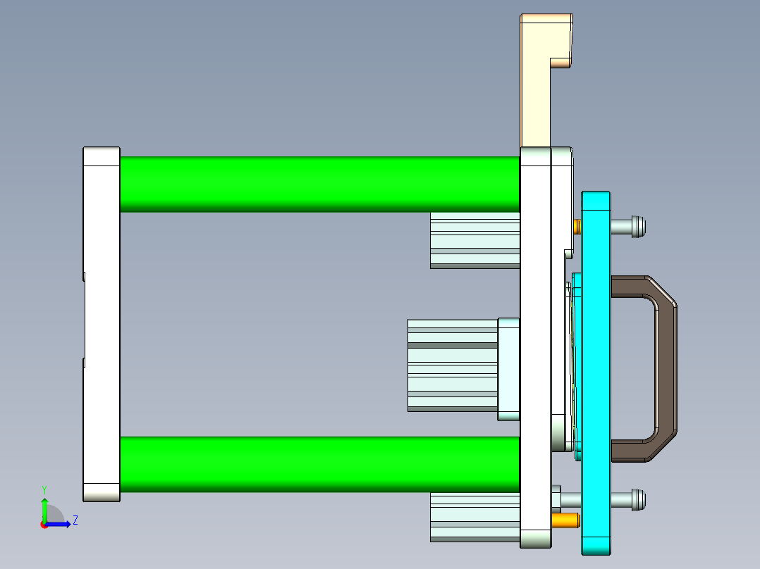 N552-C笔记本CNC工装夹具三维模型-CNC1-0420左视图