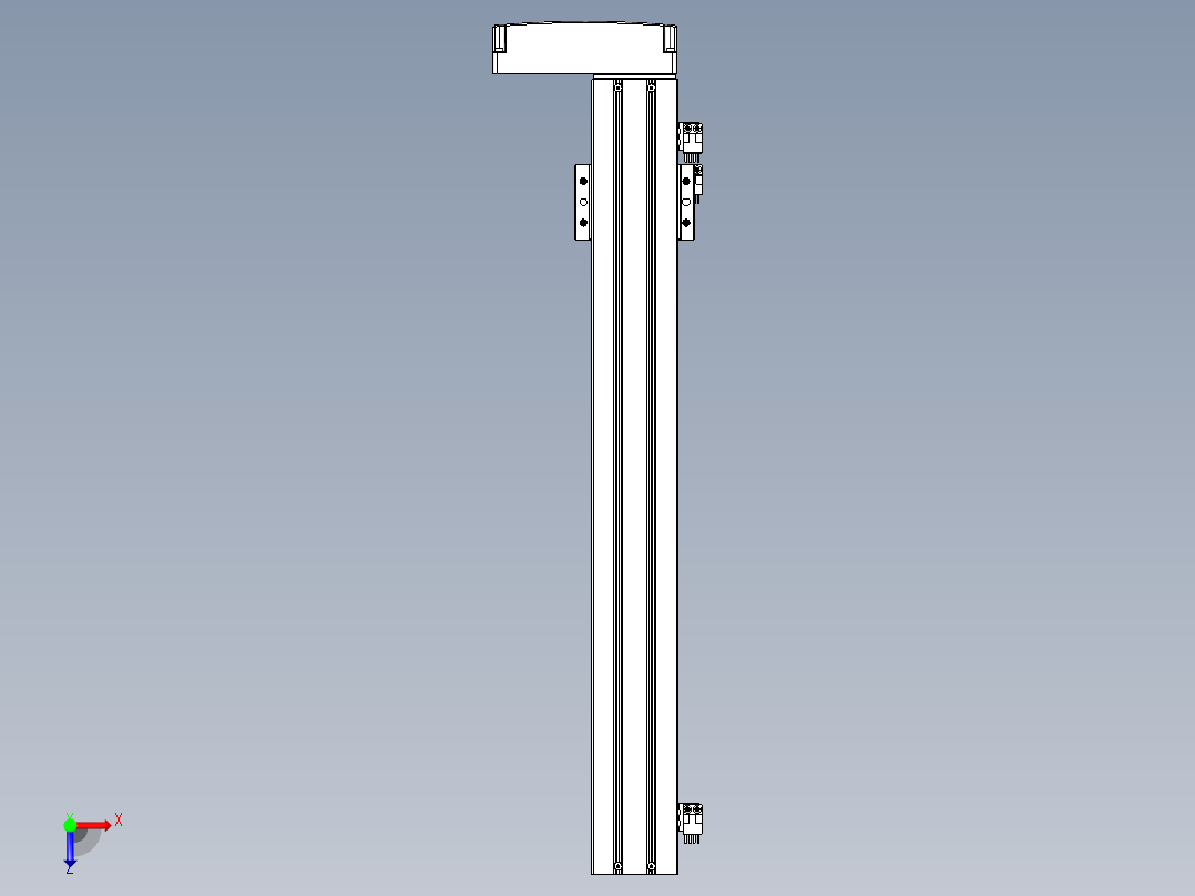TPA-KNR-60E-1205C-L450A1-ML-P10-N3线性模块铝制底座俯视图
