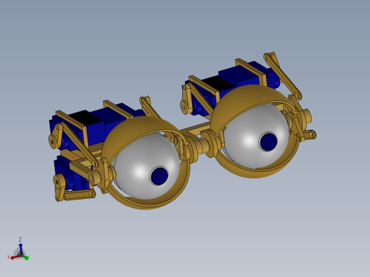 animatronic eyes仿生眼睛机构3D图纸 Solidworksy设计