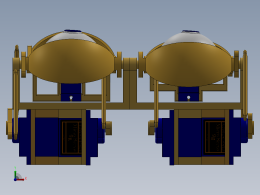 animatronic eyes仿生眼睛机构3D图纸 Solidworksy设计前视缩略图
